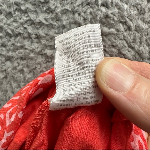 Fresh Produce 3/4 Sleeve Knotted Mixed Animal Prints Top Coral Women's‎ M - Picture 8 of 8